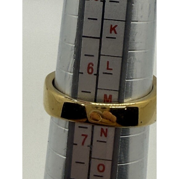 Ring 18K G. E. GOLD ELECTROPLATE American Ring Co A Size 6.5 Onyx Like Stone - Picture 5 of 16